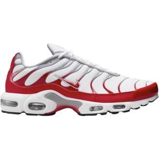 Nike Air Max Plus White University Red Wolf Grey