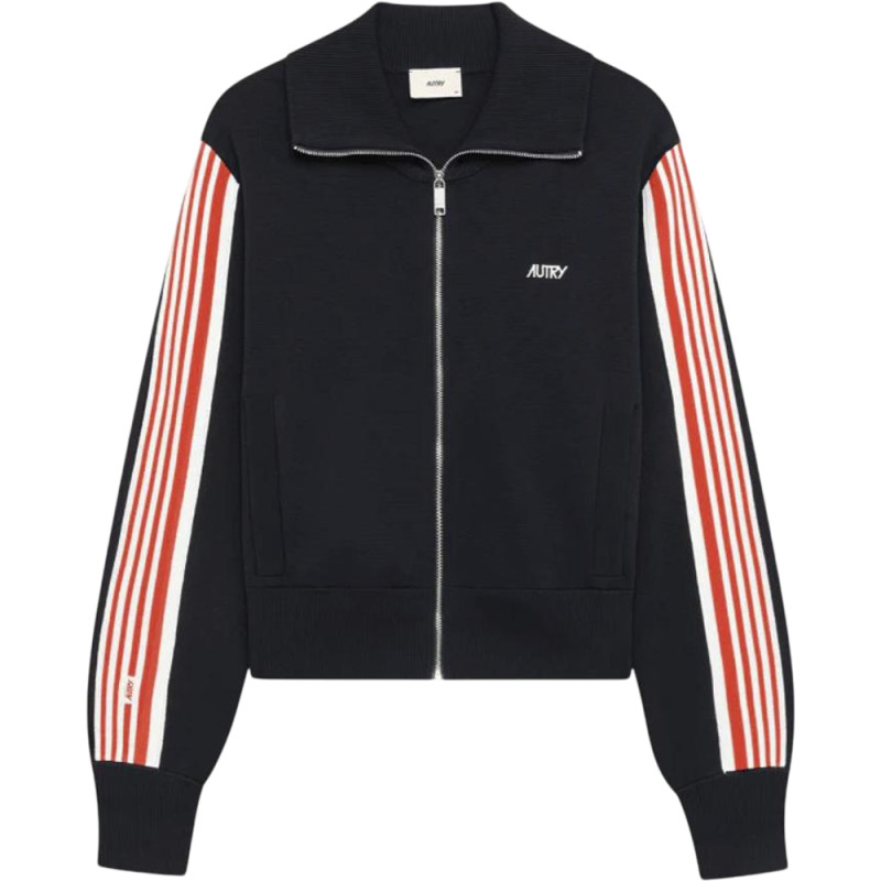 AUTRY KNITTED VISCOSE FULL ZIP JACKET WOMAN AUTRY KNITTED VISCOSE FULL ZIP JACKET WOMAN