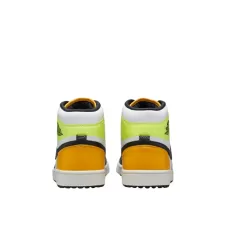 Buty męskie Jordan 1 Retro High G White University Gold Volt Black
