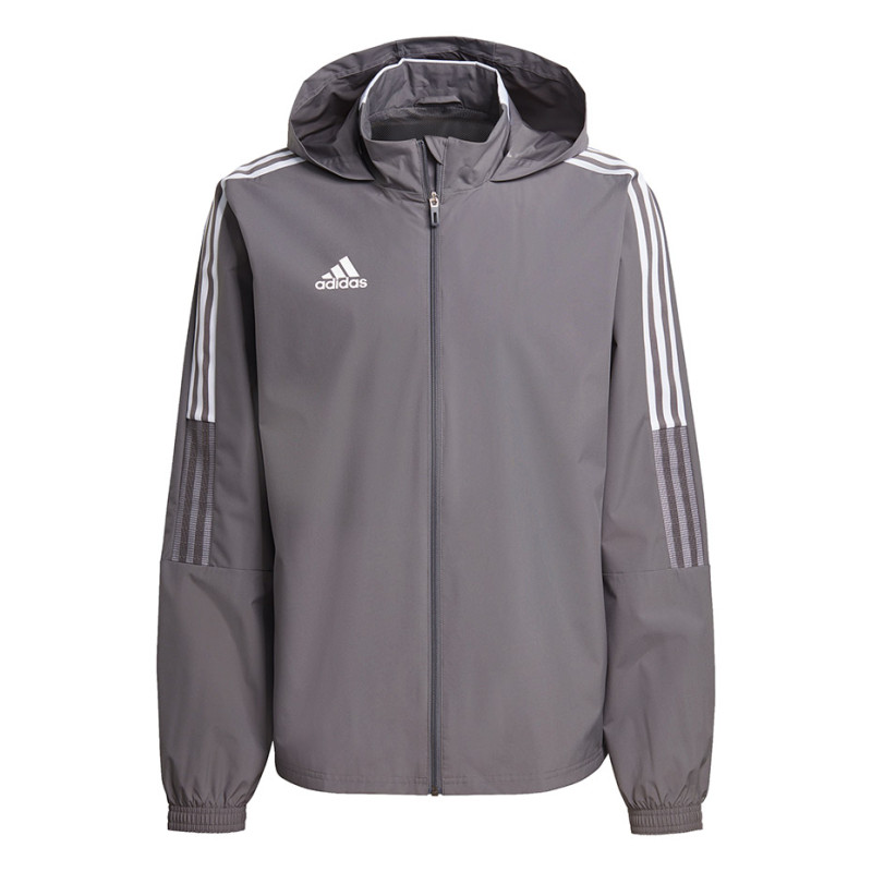 Bluza męska adidas Tiro 21 Allweather szara GM7389 Bluza męska adidas Tiro 21 Allweather szara GM7389