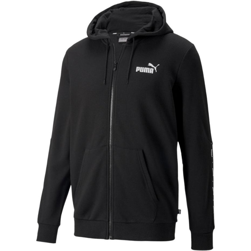 Bluza męska Puma ESS+ Tape Full-Zip Hoodie TR czarna 848768 01 Bluza męska Puma ESS+ Tape Full-Zip Hoodie TR czarna 848768 01
