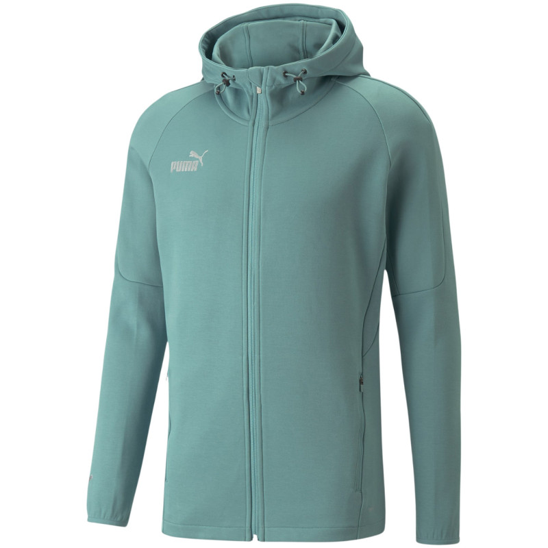 Bluza męska Puma teamFINAL Casuals Hooded Jkt zielona 657383 34 Bluza męska Puma teamFINAL Casuals Hooded Jkt zielona 657383 34