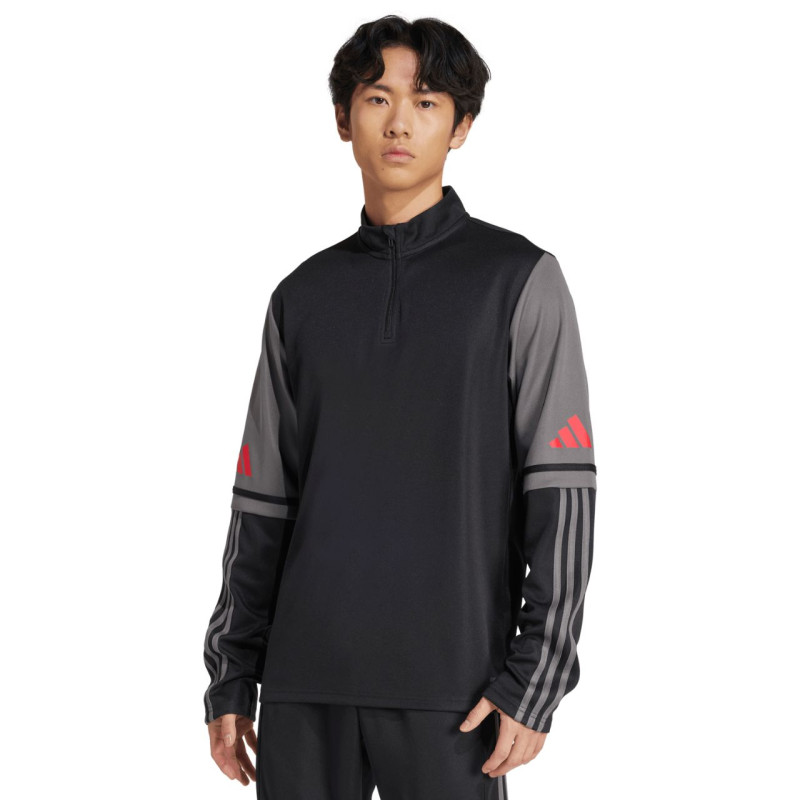 Bluza męska adidas Squadra 25 Training Top czarno-szara JD1629 Bluza męska adidas Squadra 25 Training Top czarno-szara JD1629