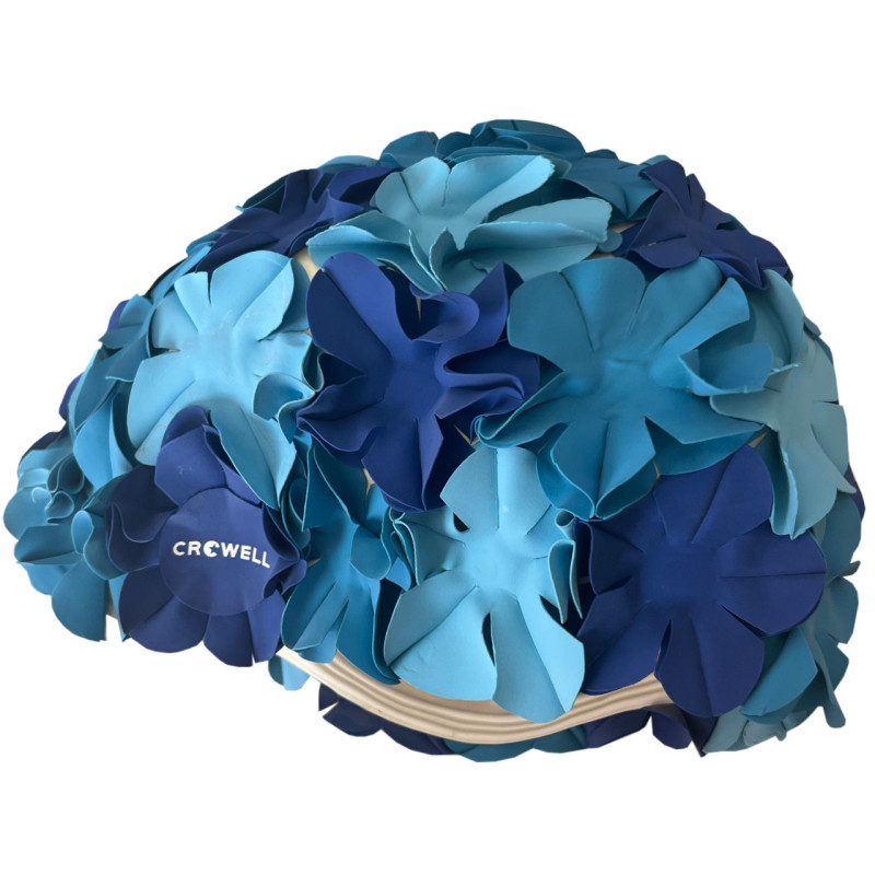 Czepek pływacki Crowell Kwiaty Flower niebieski kol.3 Czepek pływacki Crowell Kwiaty Flower niebieski kol.3