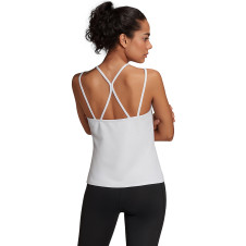 Koszulka damska adidas Studio Slim Strappy Back Tank Top biała HE3141