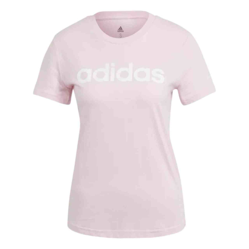 Koszulka damska adidas Loungwear Essentials Slim Logo Tee różowa GL0771 Koszulka damska adidas Loungwear Essentials Slim Logo Tee różowa GL0771