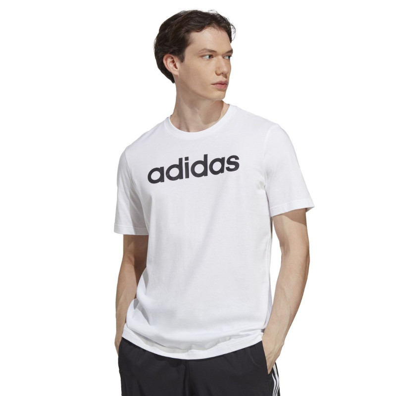 Koszulka męska adidas Essentials Single Jersey Linear Embroidered Logo Tee biała IC9276 Koszulka męska adidas Essentials Single Jersey Linear Embroidered Logo Tee biała IC9276