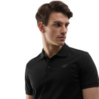 Koszulka męska polo 4F M129 głęboka czerń 4FWSS24TPTSM129 20S