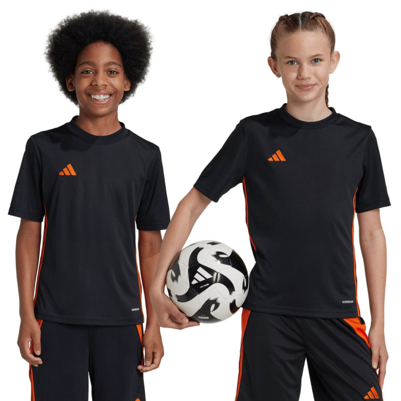 Koszulka dla dzieci adidas Tabela 23 Jersey czarna JJ1156 Koszulka dla dzieci adidas Tabela 23 Jersey czarna JJ1156