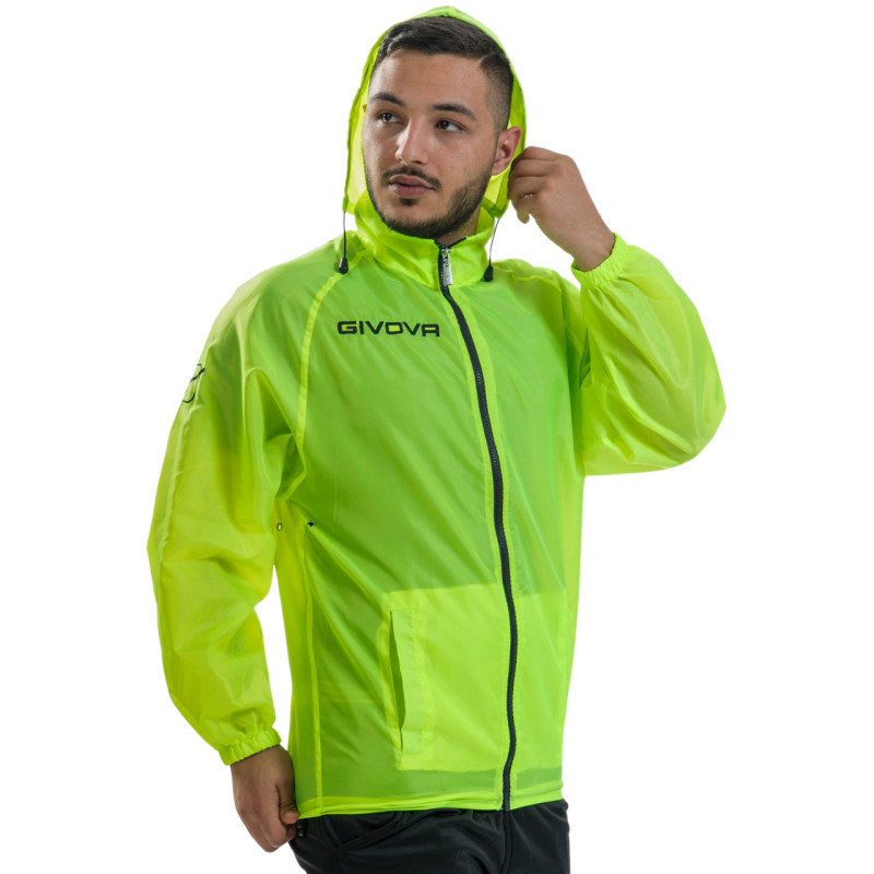 Kurtka Givova Rain Basico Fluo żółta RJ001 0019 Kurtka Givova Rain Basico Fluo żółta RJ001 0019
