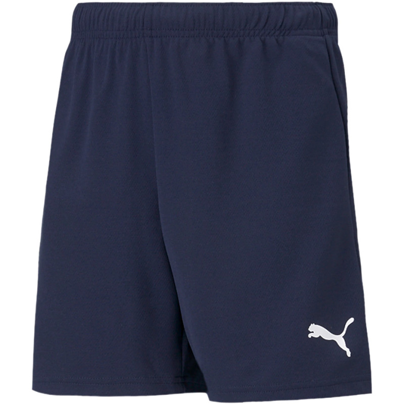 Spodenki dla dzieci Puma teamRISE Short Jr granatowe 704943 06 Spodenki dla dzieci Puma teamRISE Short Jr granatowe 704943 06