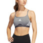 Stanik damski adidas Aeroreact Training Light-Support 3-Stripes Bra ciemnoszary HC7870 Stanik damski adidas Aeroreact Training Light-Support 3-Stripes Bra ciemnoszary HC7870